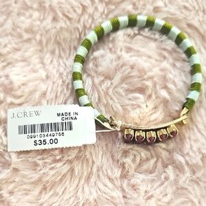 NWT J. Crew Gold and Olive Bracelet